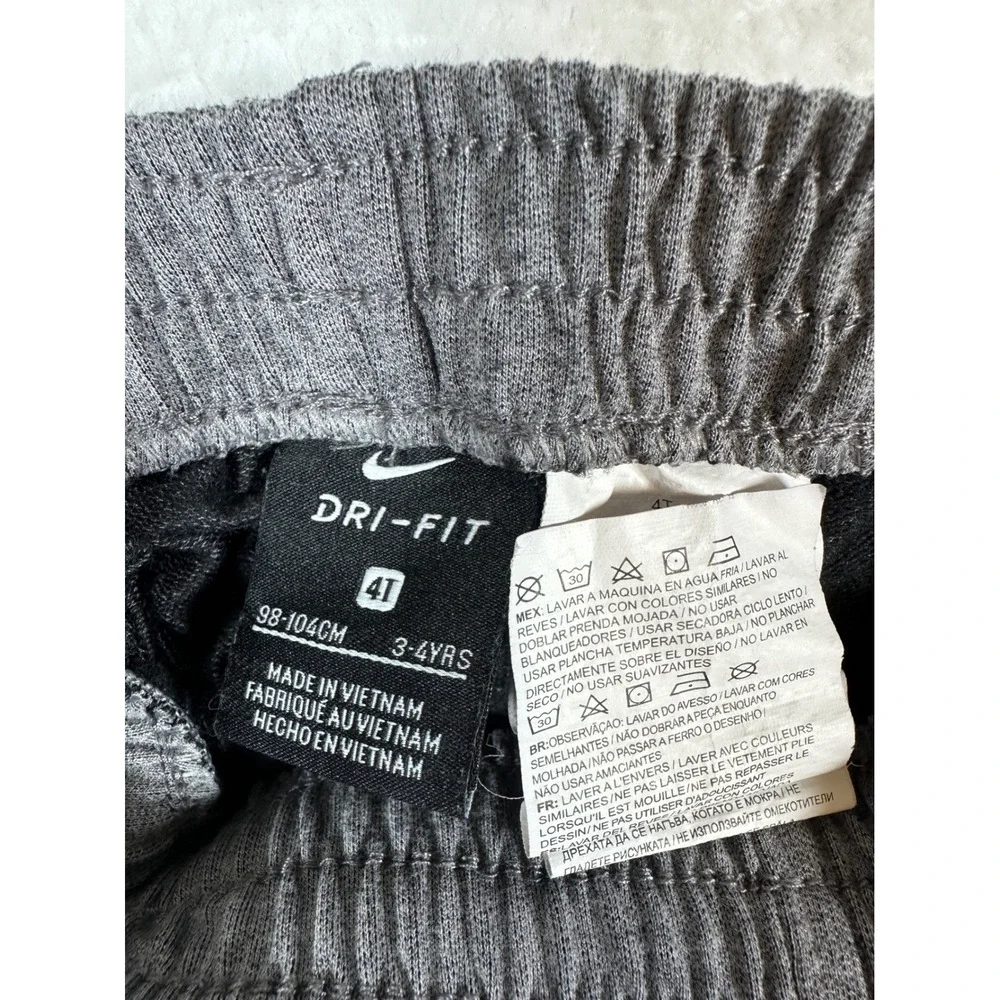 Nike Dri-FIT Shorts Toddler 4T Gray Heathered Swoosh Logo Athletic
